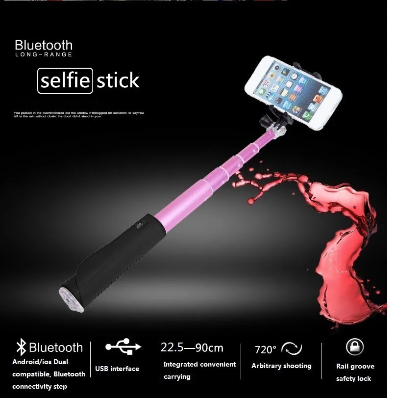 Высокое качество GDLYL Bluetooth селфи палка Беспроводная Bluetooth селфи палка монопод ручной универсальная палка для селфи для телефона