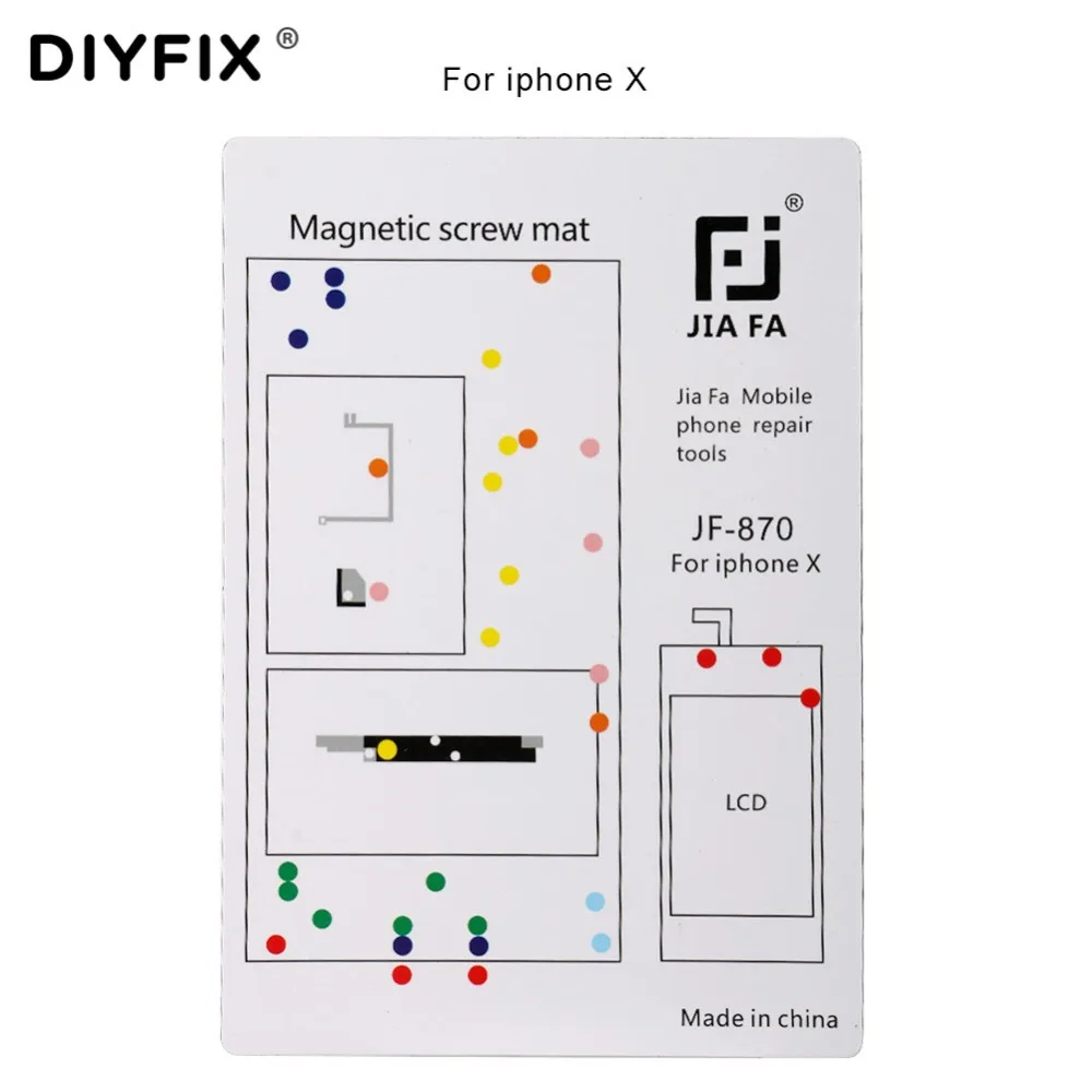 Магнитный винтовой коврик DIYFIX для iPhone 4 5 6 Plus 6s 7 8 X мобильный телефон инструменты