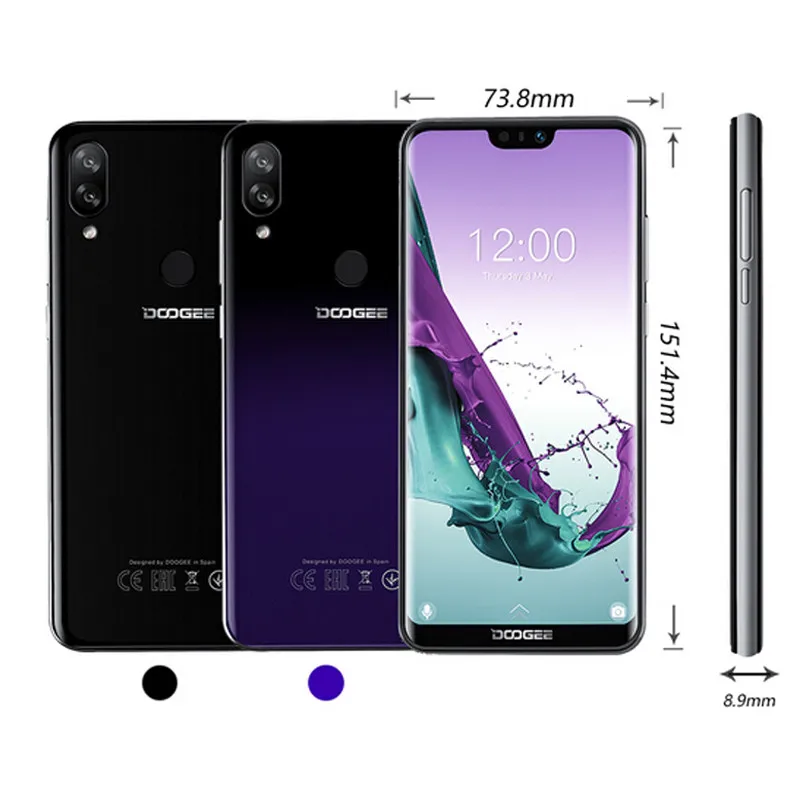 DOOGEE N10 мобильный телефон Android 8 1 3 ГБ ОЗУ 32 Гб ПЗУ Восьмиядерный 5 84 &quotFHD 19:9 дисплей 16