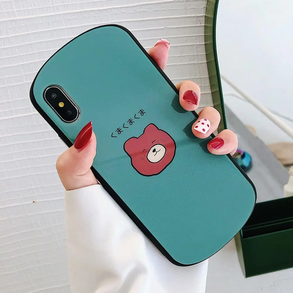 KISSCASE прекрасный кролик медведь Phoene чехол для iPhone 7 6 6S 8 Plus X овальной формы