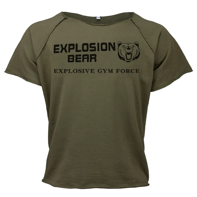 Мужская футболка для фитнеса бодибилдинга тренировок спортивного зала