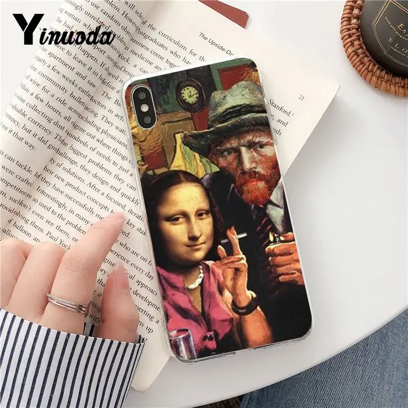Чехол Yinuoda Van Gogh Mona Lisa прозрачный мягкий чехол для телефона iPhone 8 7 6 6S Plus 5 5S SE XR X XS MAX |