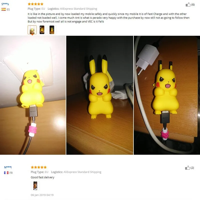 Kawaii пикачуэ дизайн Usb зарядное устройство для мобильного телефона настенное