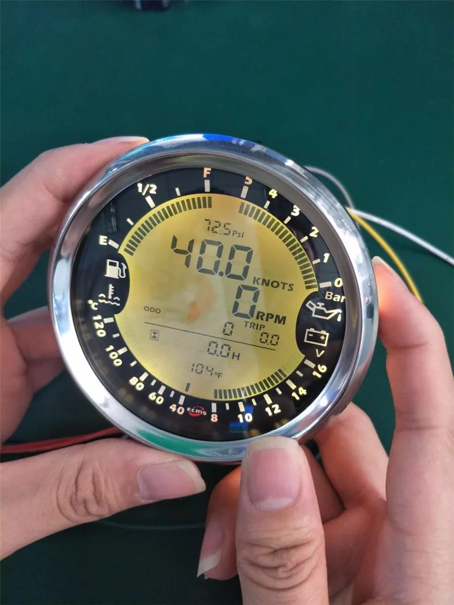 85 мм gps Спидометр Тахометр давление масла Температура воды вольтметр уровень топлива одометр 6 в 1 Многофункциональный для авто лодки