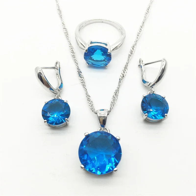 Женский ювелирный комплект из колье и серёг серебра 925 пробы|jewelry sets for women|silver jewelry