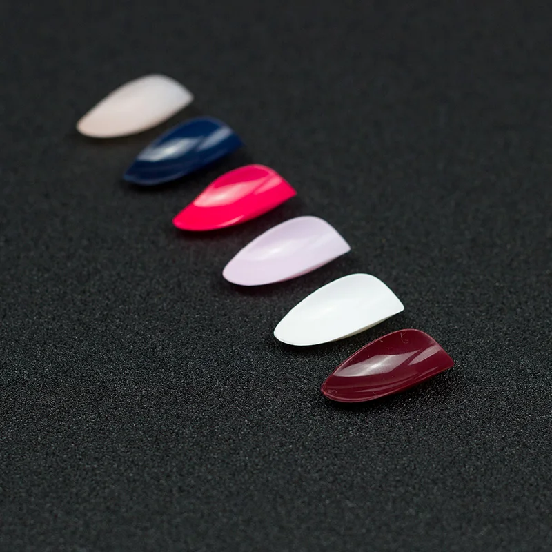 1 Набор 24 шт. Модные накладные ногти телесного цвета на шпильках миндаль