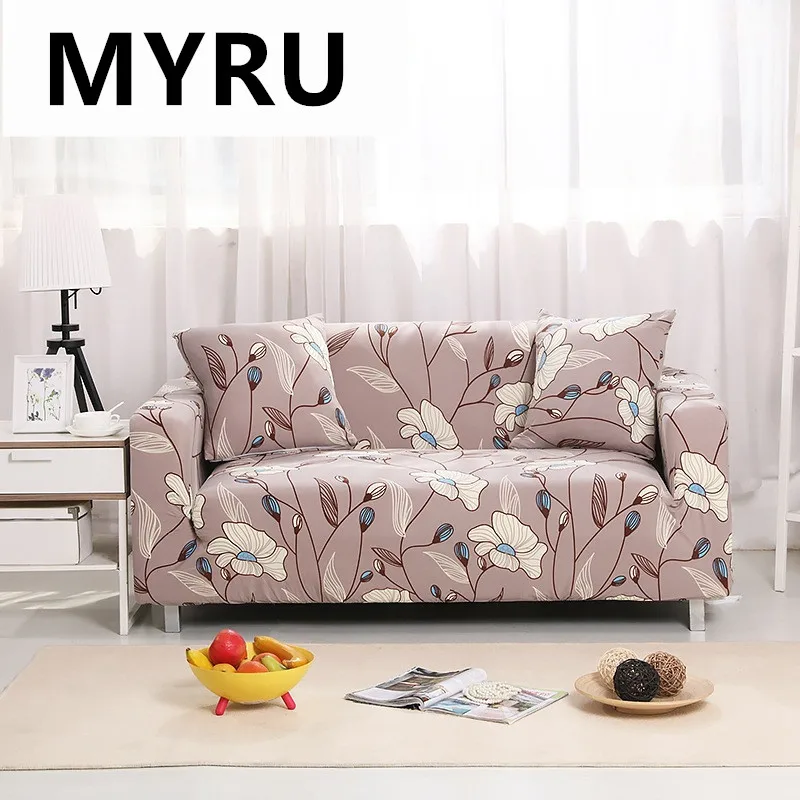 

Floral Modern Sofa Slipcovers Tight Wrap All-inclusive Slip-resistant Elastic Cubre Sofa Towel Corner Sofa Cover Couch Cover