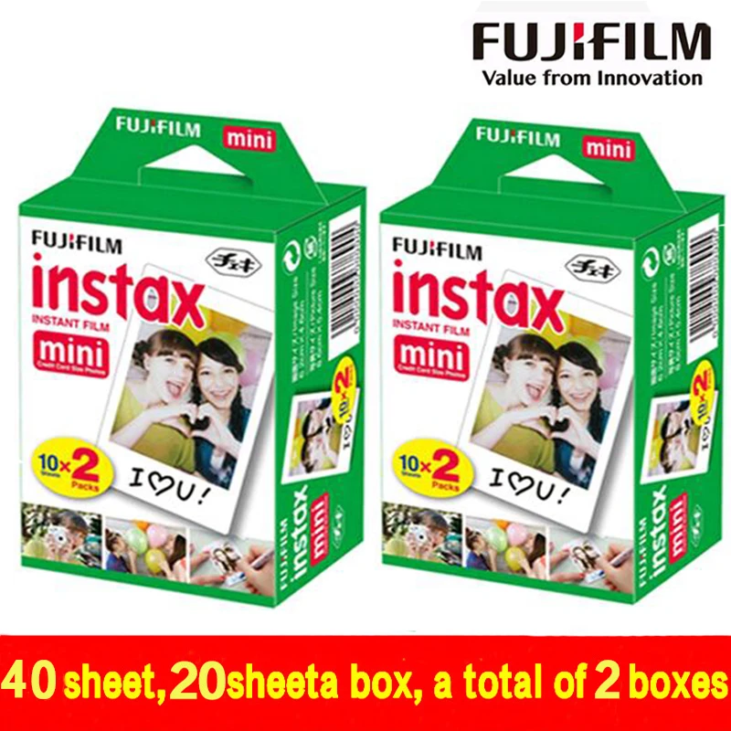Подлинная 40 Простыни Детские белый край FUJI Fuji Плёнки Instax Mini 8 для 50 s 7 90 25 Share SP-1