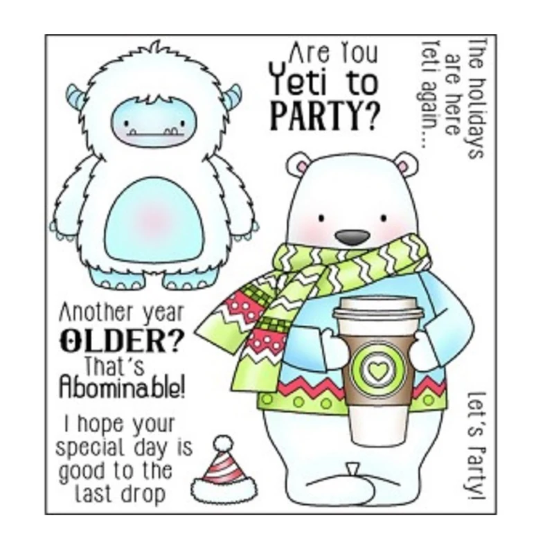 AZSG вкусная еда/прекрасные животные прозрачный силиконовый штамп/печать для DIY