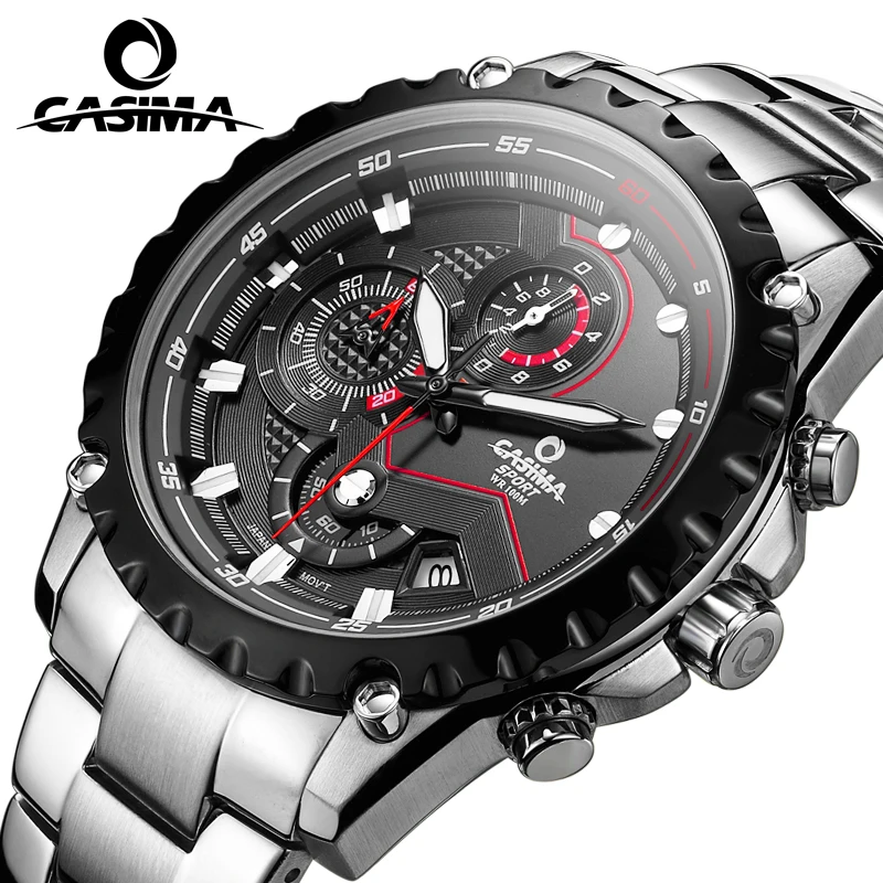 CASIMA Top Brand Fashion Chronograph Sport Watch Waterproof Luminous Military Quartz Wristwatch Clock For Men Relogio Masculino