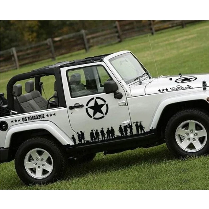 Группа братьев дикий армии США Willys звезда на заказ виниловые наклейки машину для