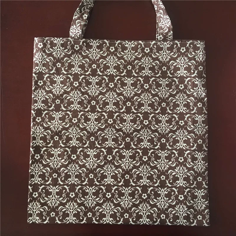 

YILE 2-layer Lining Cotton Linen Eco Shopping Tote Handbag Motif Floral 526e