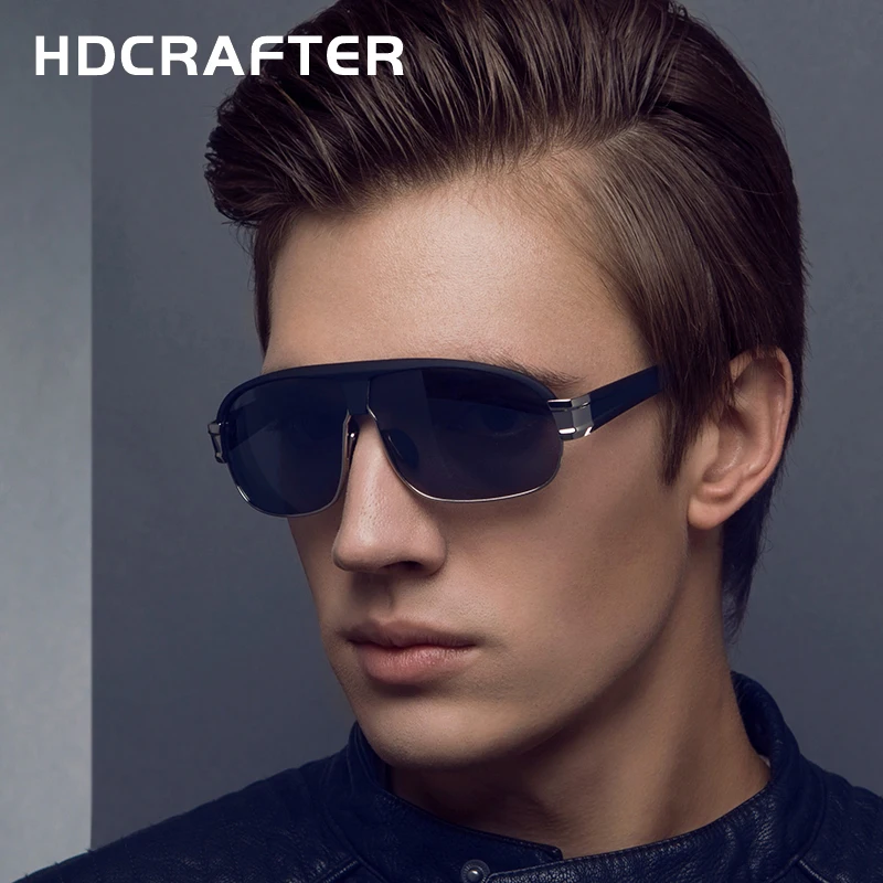 Мужские солнцезащитные очки HDCRAFTER брендовые дизайнерские поляризационные для