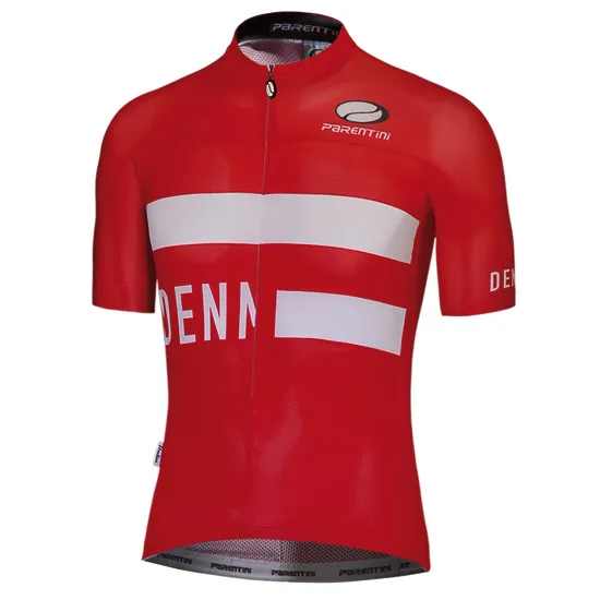 2017 Мужская велосипедная Джерси национальной сборной Дании одежда с коротким