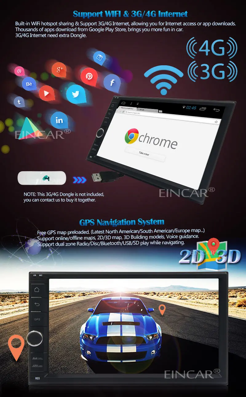 Android 5 1 7 &quotдвойной 2DIN автомобильный стерео радио GPS без DVD плеер Bluetooth + камера|gps