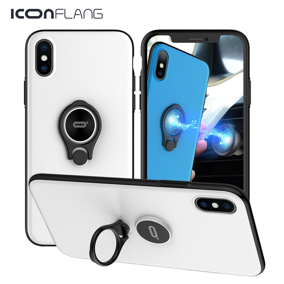 Оригинальный кольцевой держатель чехол для iphone X 10 Kickstand Мягкий ТПУ жесткий