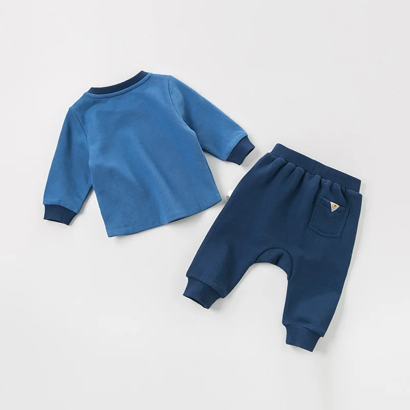 DBJ10978 dave bella autumn baby boys fashion clothing sets long sleeve pants suits children print clothes | Детская одежда и обувь