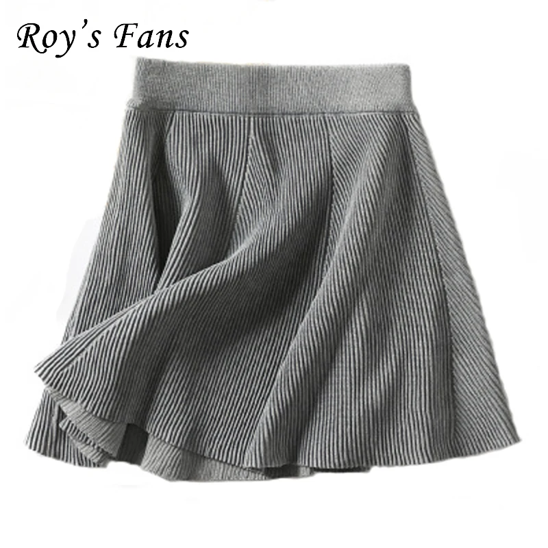 Roy's Fans женская зимняя трикотажная юбка Женская Осенняя Толстая эластичная