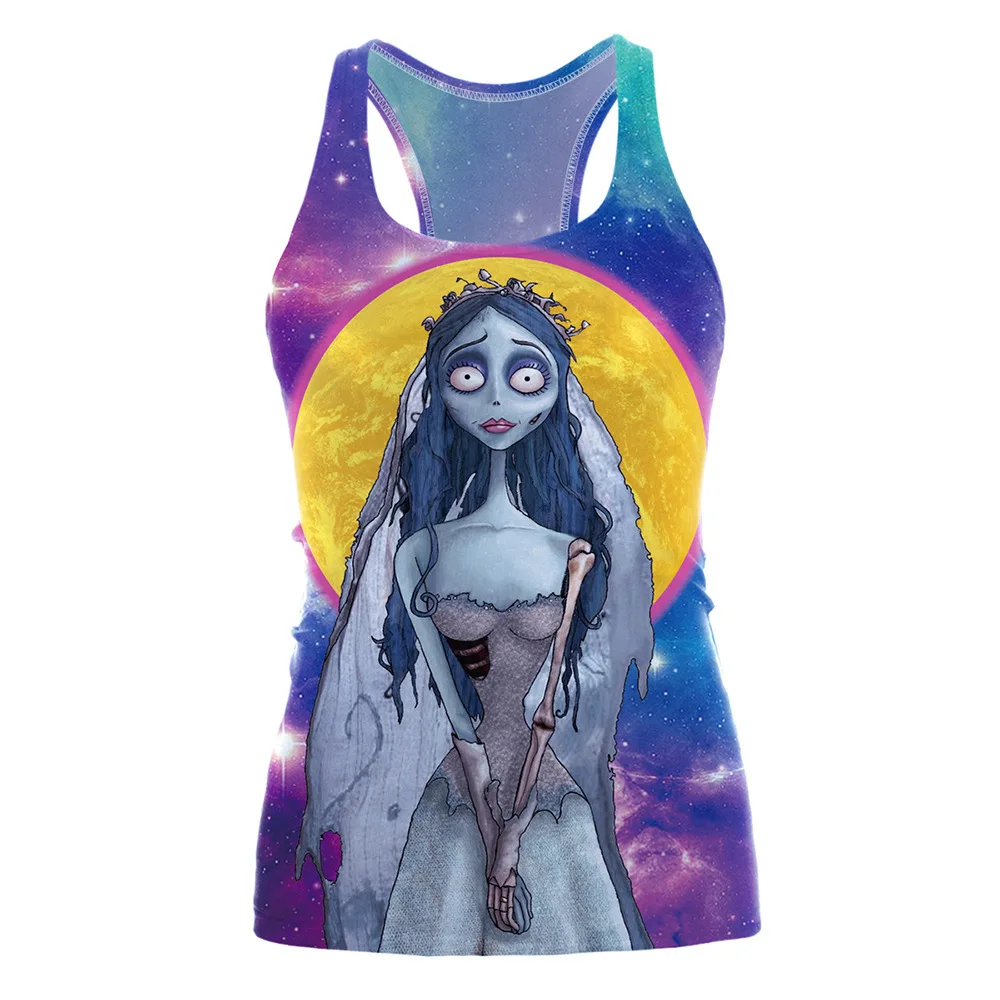 Большой размер жилет без рукавов на Хэллоуин хлопковый женский в готическом