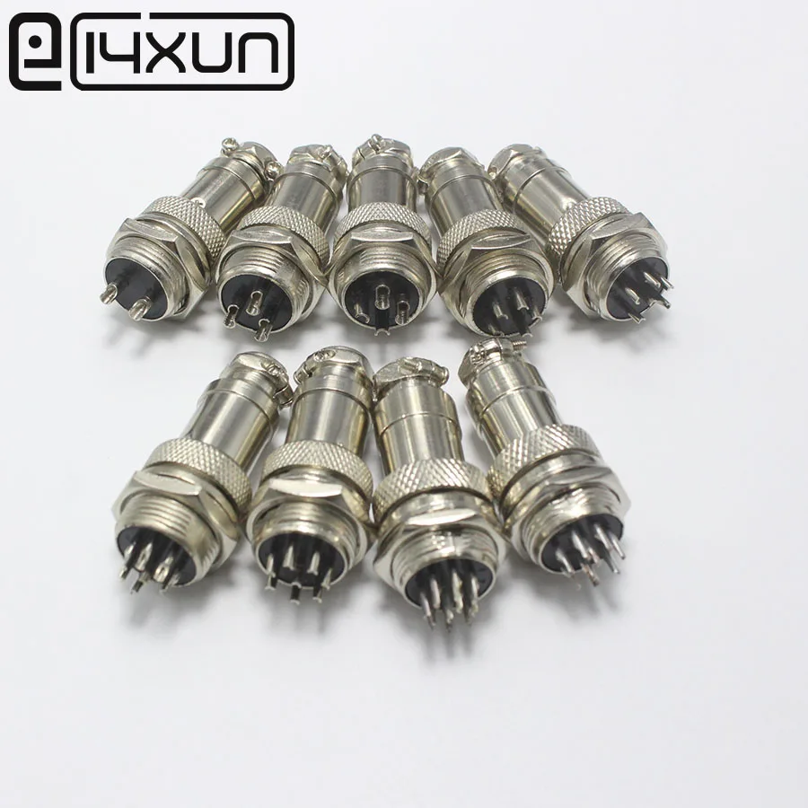 EClyxun 10 комплектов GX16 XLR 16 мм 2 3 4 5 6 7 8 9 контактный разъем для крепления на шасси
