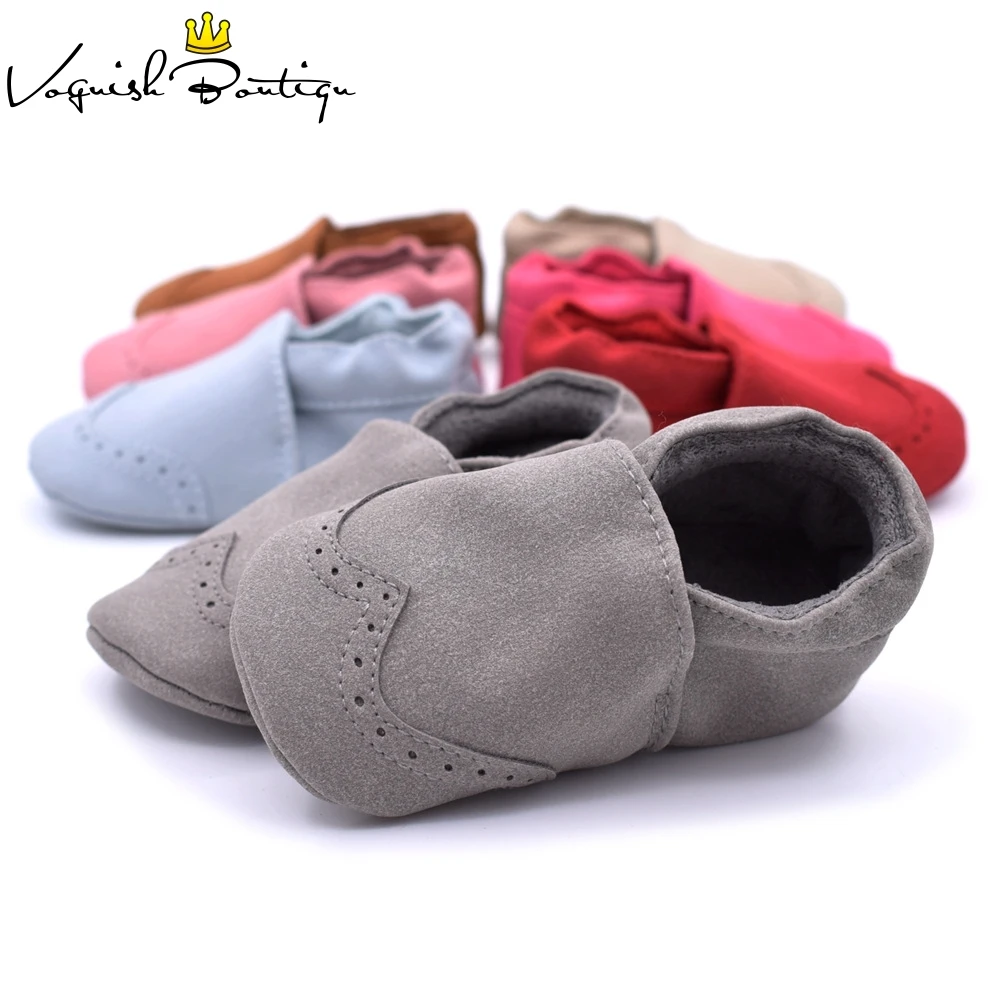 PU Suede Leather newborn baby boys and girls first walkers moccasins footwear crib shoes |