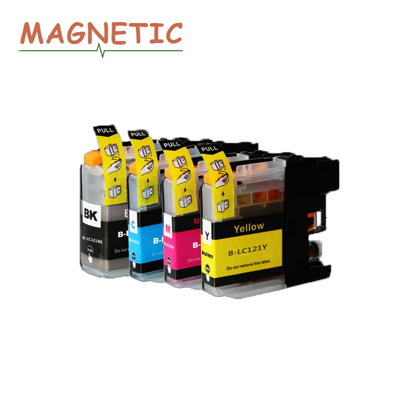 

4PCS Ink Cartridge LC121 Compatible Ink cartridges Full Ink for Brother MFC-J6520DW J6720DW J6920DW J285DW J470D LC121 Inkjet