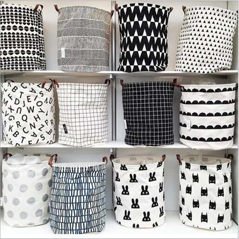 

Large 40*50cm Baby Toys Storage Bags Canvas Household Pouch Bag Laundry Hanging Drawstring Bag Home Storage Organization