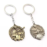 12pcslot world of tanks key chain calm medal key rings for gift chaveiro car spartans medal keychain jewelry key holder