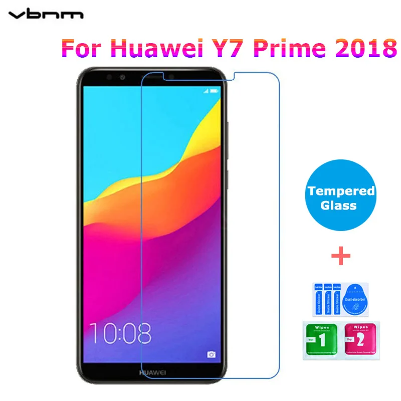 Для huawei Y7 Prime 2018 Экран протектор Закаленное защитное Стекло 2.5D 0 26 мм Премиум