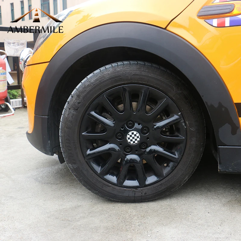 AMBERMILE 4 шт. наклейки на обод детской крышки обода для Mini Cooper R56 R55 R60 R61 R53 R57 F54 F55 F56 F60