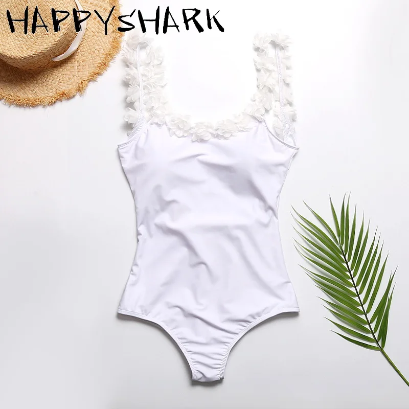 HAPPYSHARK новинка 2019 винтажный женский купальник с перьями слитный однотонный