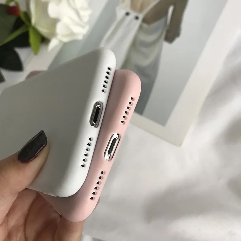 TIZMYIL 2019 Телефон чехол для iPhone 7 6 6s 8 X Plus XR XS Max простой сплошной цвет Ультратонкий