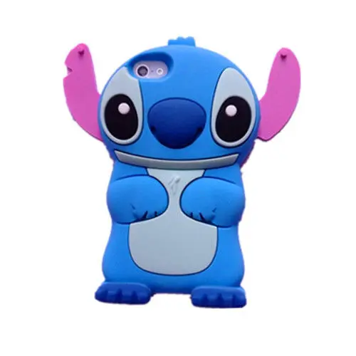 Blue Stitch Для iPhone X XS XR Max, мягкий силиконовый чехол с 3D милыми мультяшными животными для телефона, чехол для iPhone 5, 5S, 5C, SE, 6, 7, 8 Plus, X - Цвет: Blue Stitch