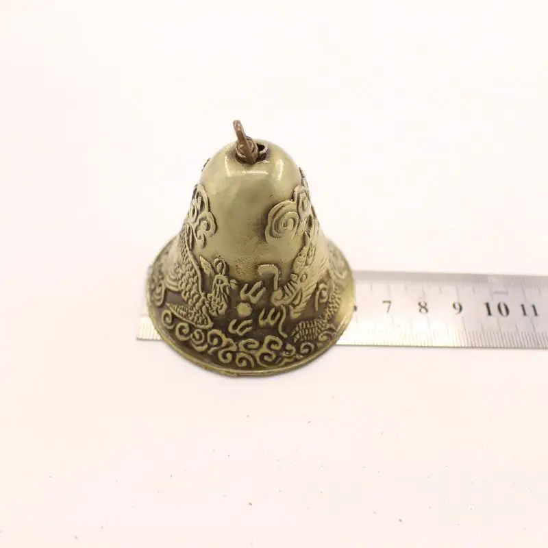 6x6cm 5pcs Feng Shui Chinese Metal Bell Charm Dragon and Phoenix Figure Decor-Traditional China Lucky Bells J1561 | Украшения и