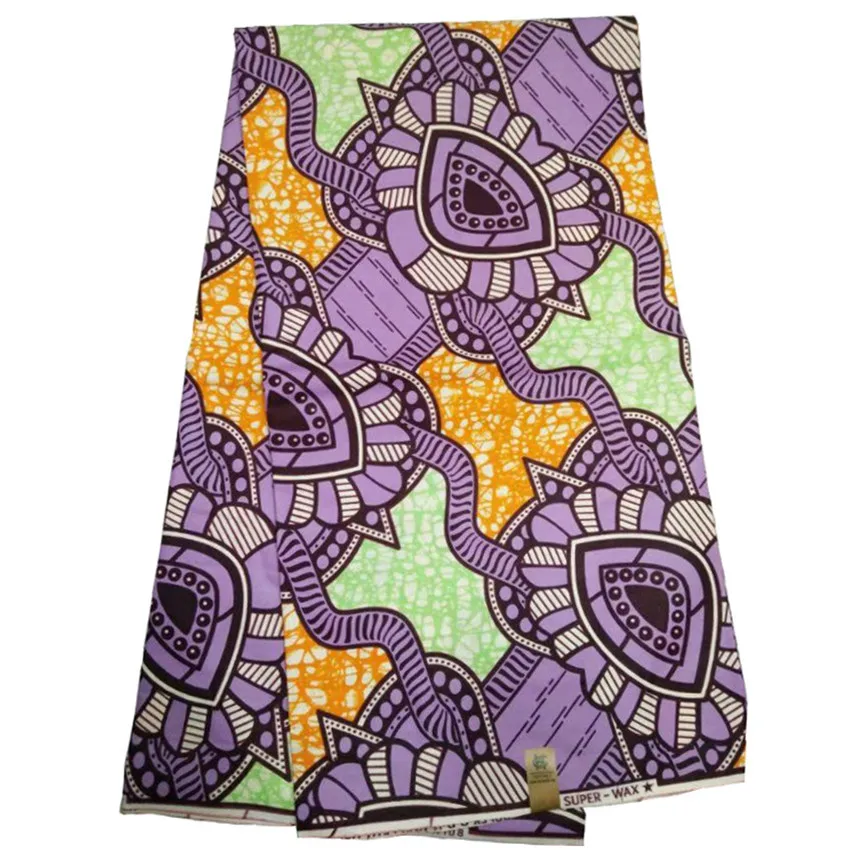 (6Yards/pc)Classic Nigerian style Colorful Printed Wax Fabric Guarantee Cotton Material Real African for garment | Дом и сад