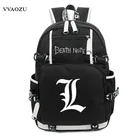 Рюкзак из ткани Оксфорд с принтом аниме Death Note, большой, для мальчиков и девочек, для путешествий, для ноутбука