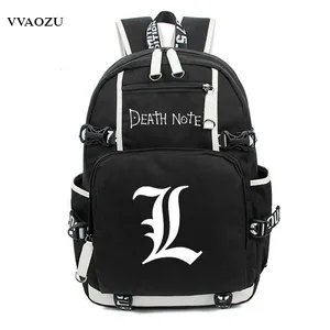 Рюкзак из ткани Оксфорд с принтом аниме Death Note, большой, для мальчиков и девочек, для путешествий, для ноутбука