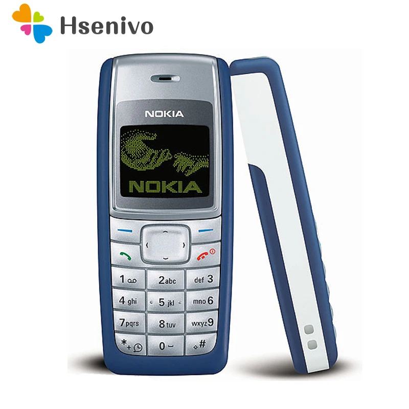 Самый дешевый мобильный телефон Nokia 1100 разблокированный GSM900/1800 MHz мобильный телефон с несколькими языками 1 год гарантии отремонтированный