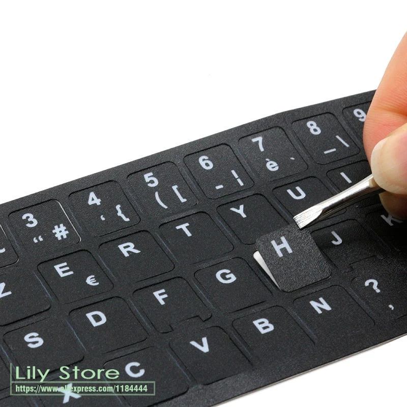 (2 шт.) AZERTY матовая Французская клавиатура наклейка French пленочные наклейки