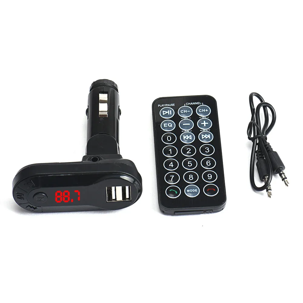 Лидер продаж Bluetooth Беспроводной FM передатчик MP3 плеер Handsfree Car Kit USB TF SD удаленного