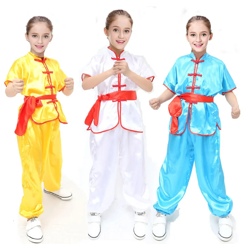 Детская одежда с коротким рукавом Tae Kwon Do Wushu Китайская традиционная для