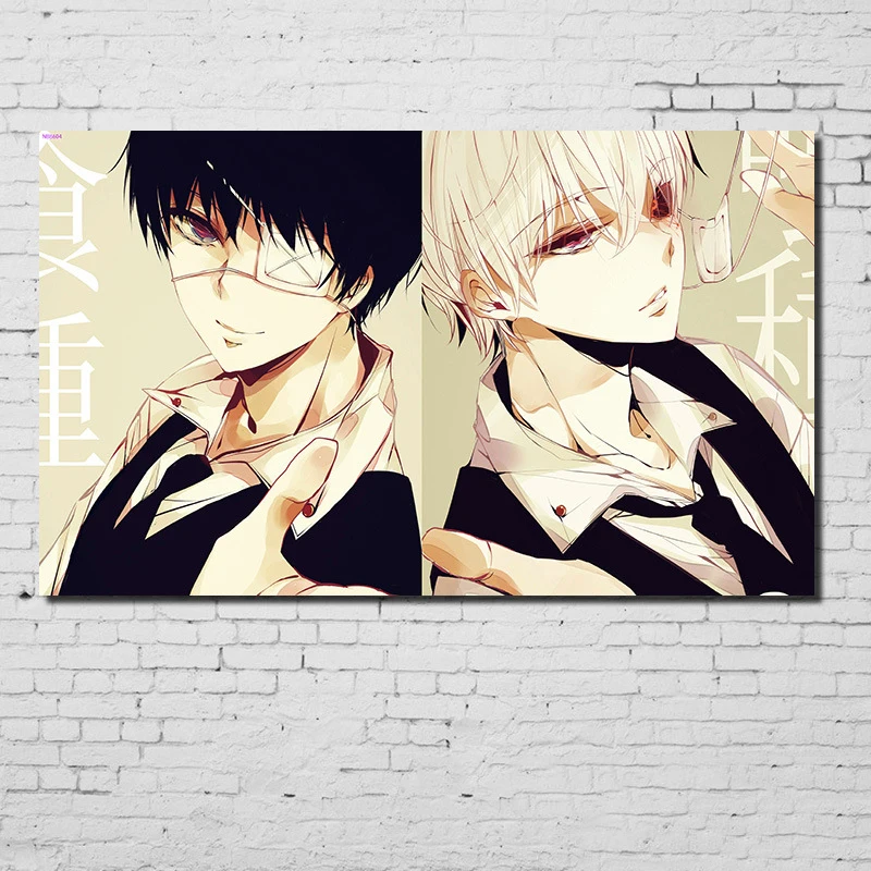 Уютный момент аниме Токийский вурдалак плакат Kaneki Touka белая крафт-бумага Tokio вурдалак Принт плакат Настенный декор Куадрос decoracion QT519