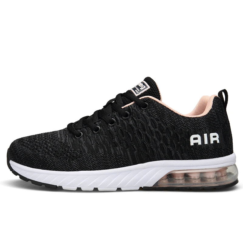 2018Men's flying woven sneakers cushion cushioning sports breathable four seasons men's running shoes |