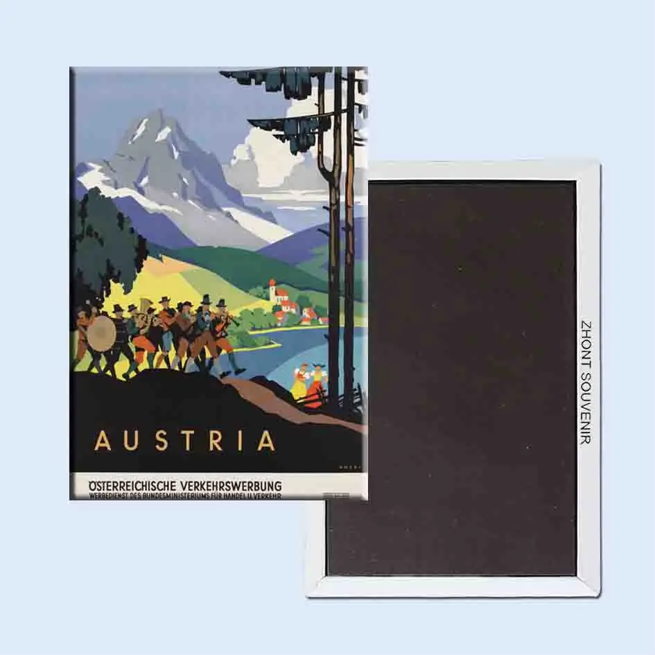 Австрия красота плакаты 24007 ретро ностальгические магниты на холодильник | Дом и