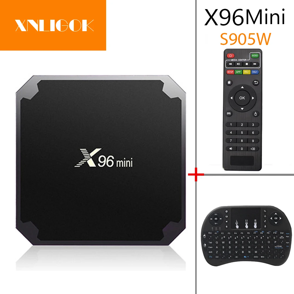 ТВ приставка X96 mini на Android 7 1 с процессором Amlogic S905W ГБ/8 ГБ 2 ГБ/16 KD 17 3 4G WIFI ГГц H.265 X96mini