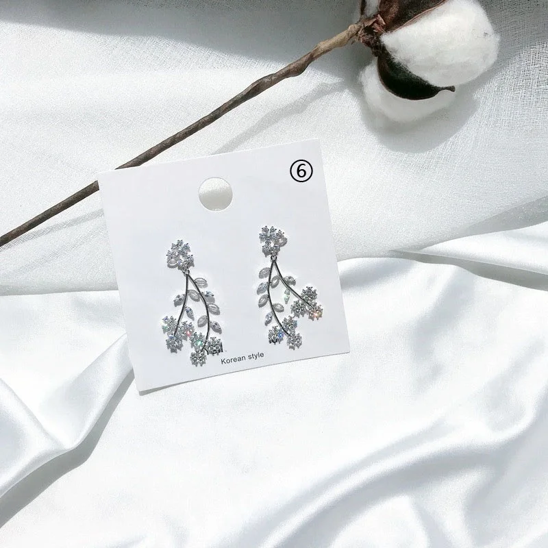 Женские Висячие серьги Boucle D'oreille корейские длинные висячие с блестящими