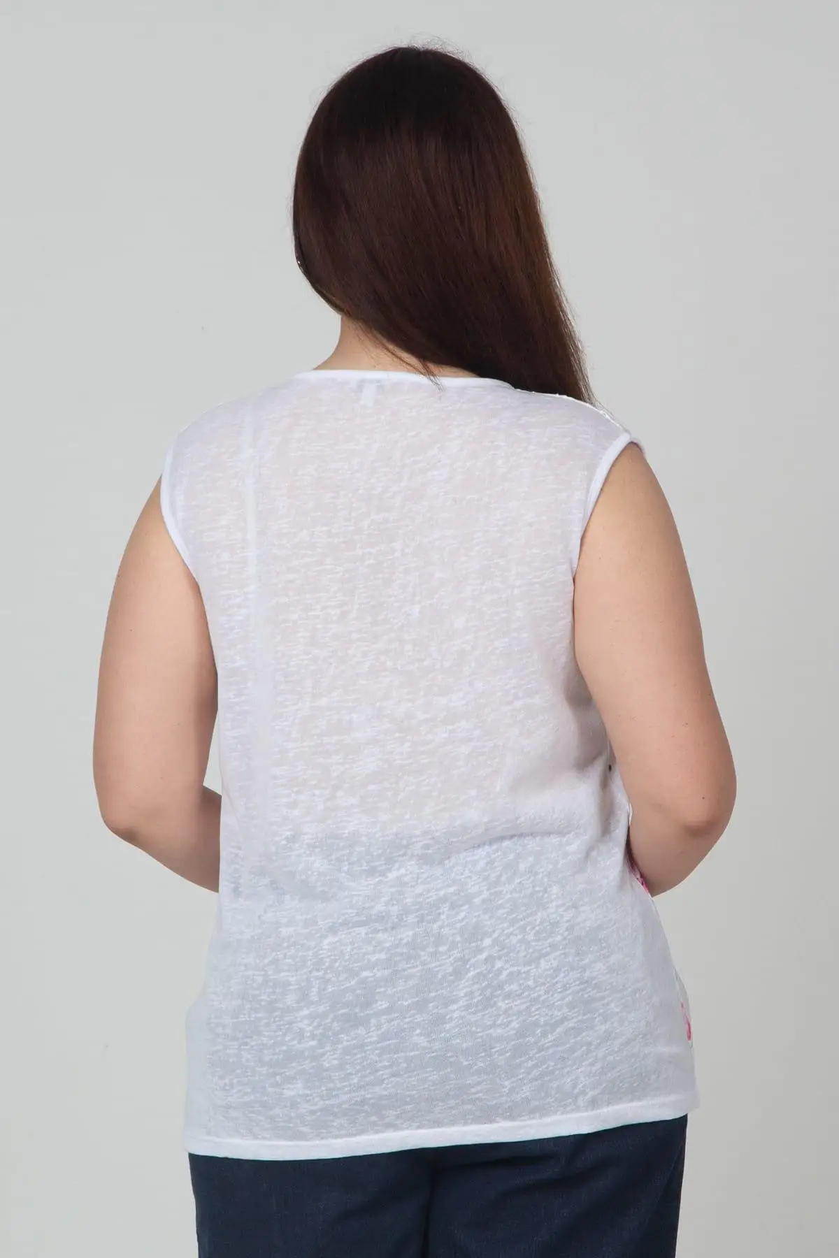 Sans Textile Women 'S White Lace Detail Viscose Blouse 65 N11070 | Женская одежда