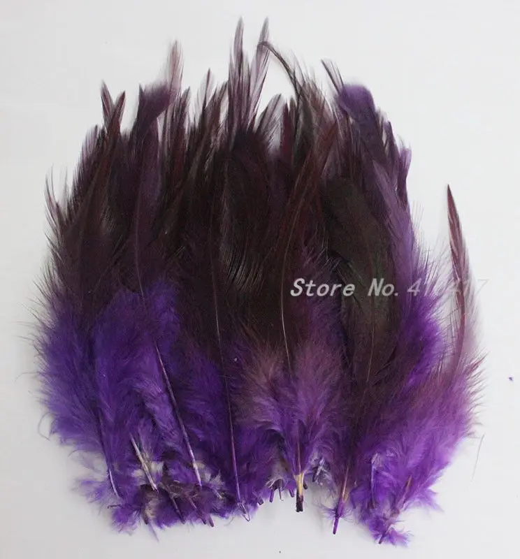 Высококачественные перья петуха пурпурного цвета 100 шт. 4-6 дюймов/10-15 см перо