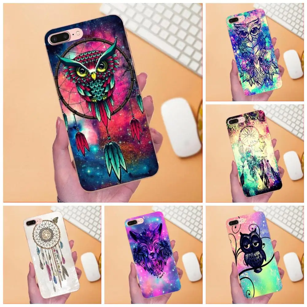 Модный Ловец снов Кот Волк Сова Тоторо для Apple iPhone 4 4S 5 5C 5S SE 6 6S 7 8 Plus X XS Max XR сотовый