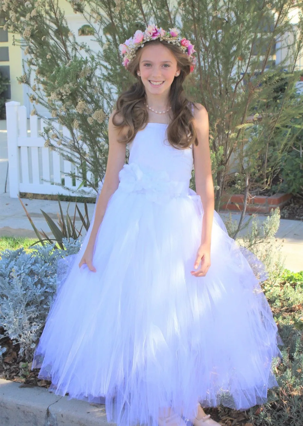 

Tutu Criss-Cross Back Flower Girl Dresses Pageant Recital Graduation Dress First Communion Dress Party Gown Vestidos De Comunion